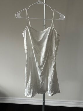 Princess Polly White Satin Slip Mini Dress